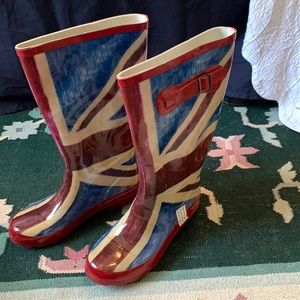NWT Union Jack Rain Boots
